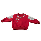 女童卡通加绒卫衣秋冬季2025新款女时尚韩版保暖冬装圆领上衣P61，童装卫衣/绒衫，祺妙童装