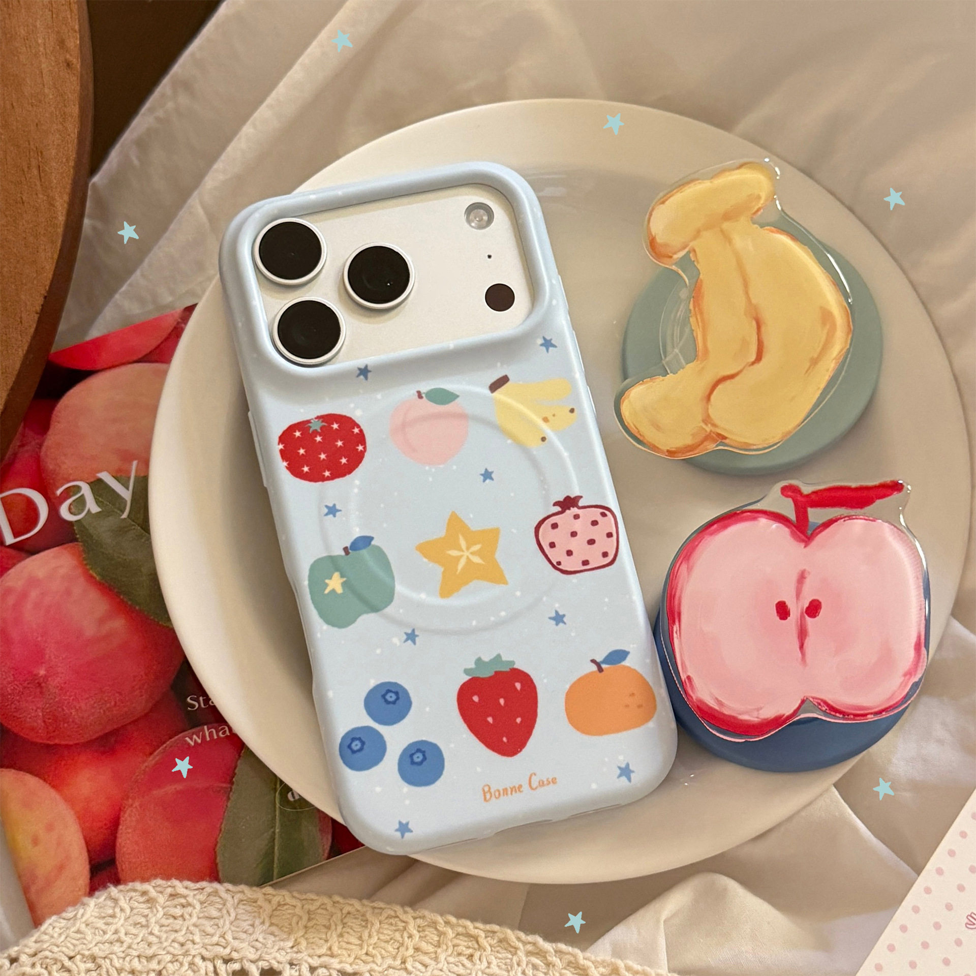 香蕉苹果磁吸支架iphone17手机壳