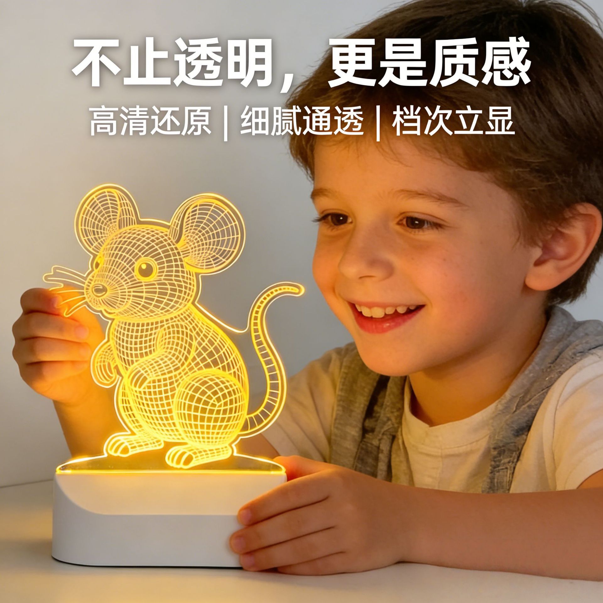 12生肖小夜灯创意3D氛围床头灯礼品礼物儿童台灯桌面摆件玩具套装