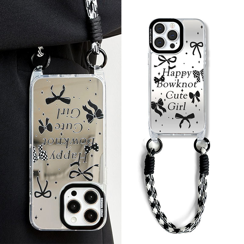 手提挂绳便携补妆苹果卡通16镜面