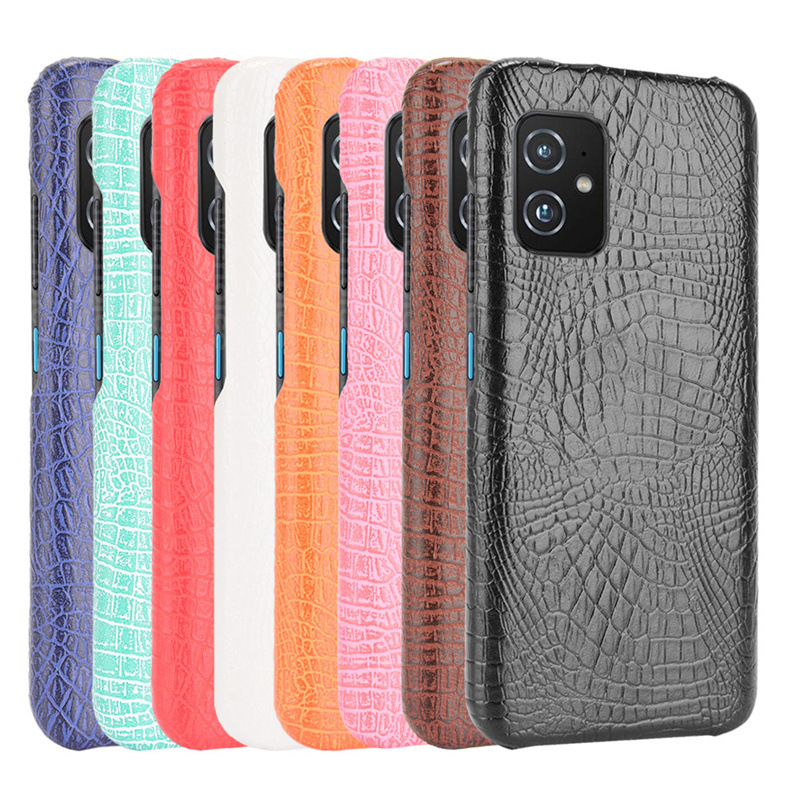 适用华硕Zenfone8手机壳鳄鱼纹