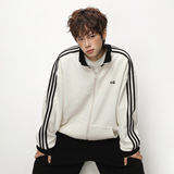 开衫卫衣款春季重磅质感立领宽松运动休闲外套OW8029-P63控108，女装短外套，电商A362