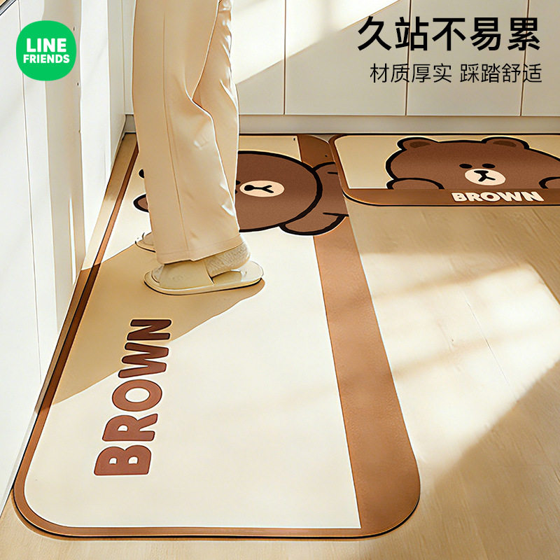 厨房地垫防滑防油可擦免洗地毯垫洗碗池吸水垫速干脚垫转角专用,居家布艺,地毯,淘宝优惠券,粉丝福利购,淘宝优惠卷