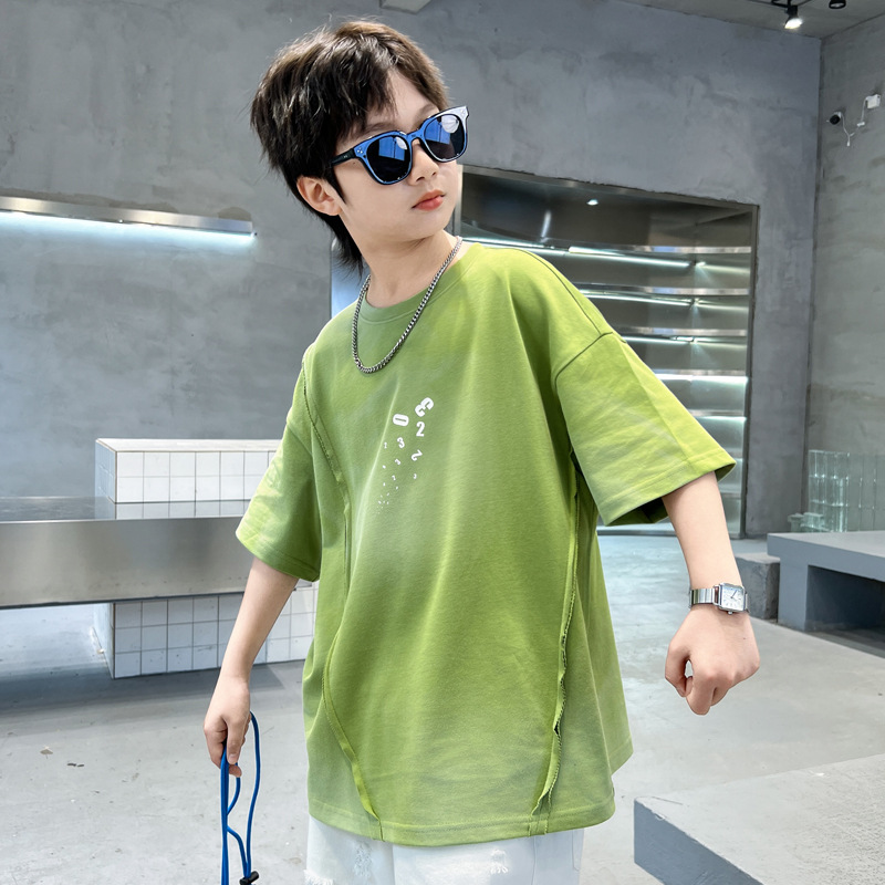 童短袖T恤夏装2025新款大童夏季半袖孩儿童纯棉体恤痞帅上衣t，商品下架区商品下架区，祺妙童装