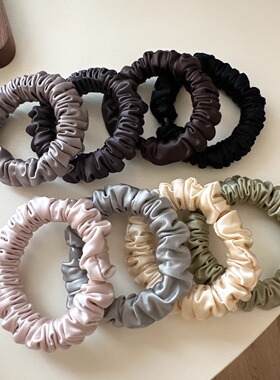 韩系温柔百搭弹力不伤发发圈小肠缎面柔软发绳皮筋级感粗头绳