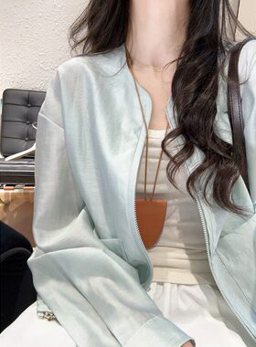 会呼吸的氧气外套！轻盈零压莱赛尔天丝轻薄款宽松休闲夹克女春新