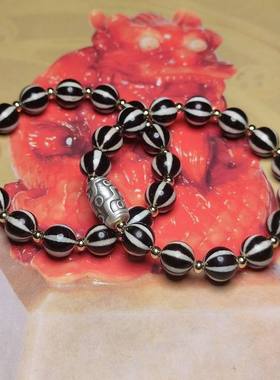 防氧化纯银手链玛瑙复古