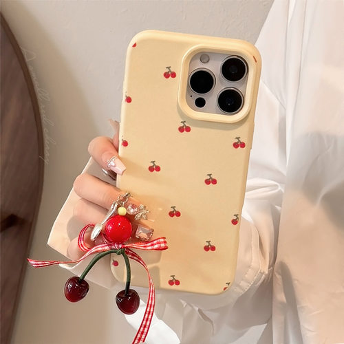 AceCase可爱ins小樱桃挂件适用苹果16手机壳15promax少女iphone14全包13创意12小清新11