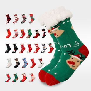 thick fleece socks floor socks non-slip Christmas stocking