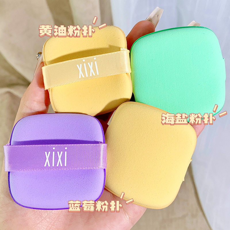xixi饼干马卡龙气垫粉扑遇水变大软糯Q弹服帖底妆不易卡粉一盒6个