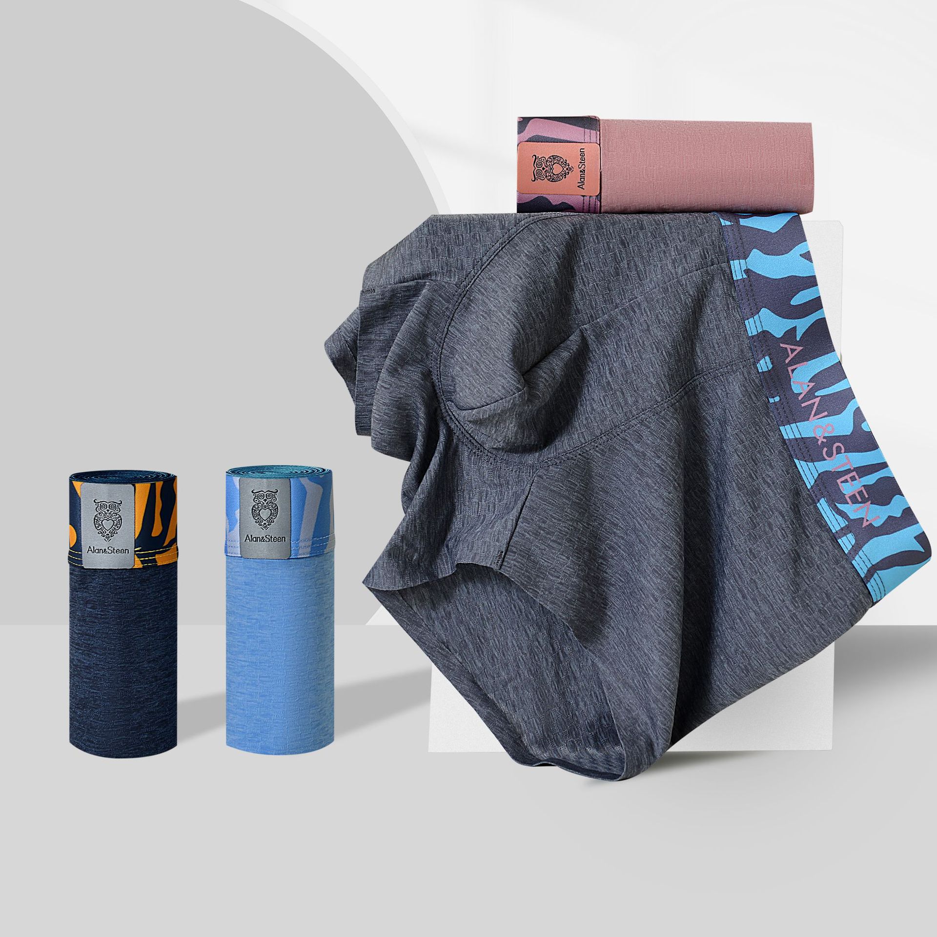 Alansteen男士无痕冰丝大码内裤