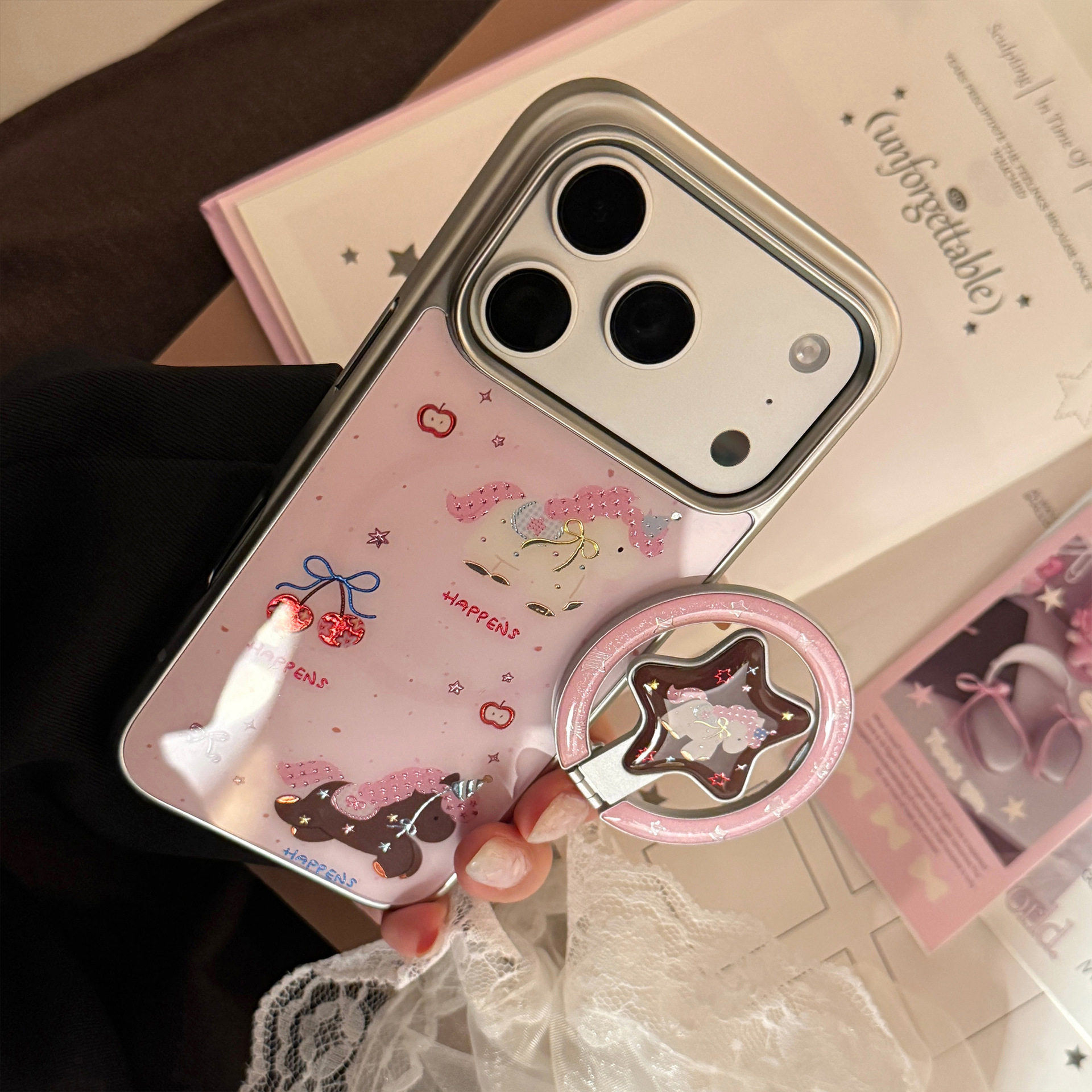 独角兽磁吸支架iphone17手机壳