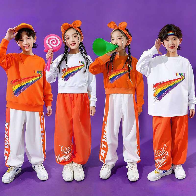 儿童啦啦队演出服套装春秋季中小学生运动会服装开幕式班服表演服