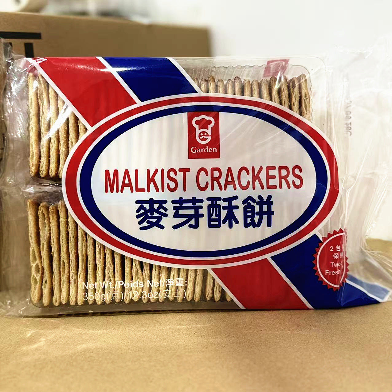 香港进口饼干 Garden港版嘉顿麦芽酥饼干350g下午茶餐饼袋装