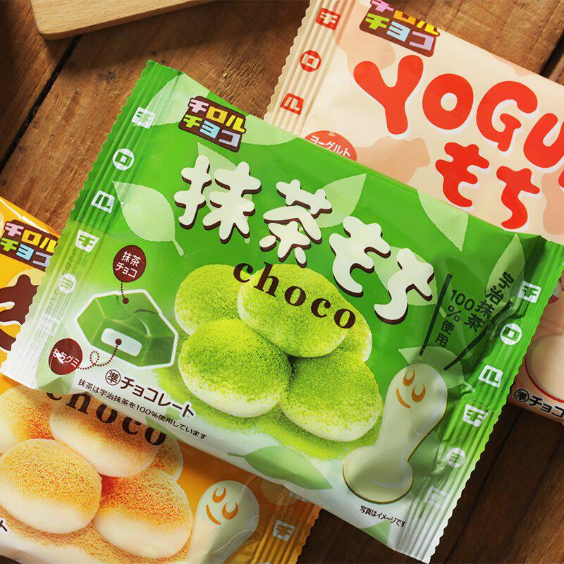 日本进口零食Tirol松尾宇治抹茶巧克力黄豆粉夹心糯米糍软糖果