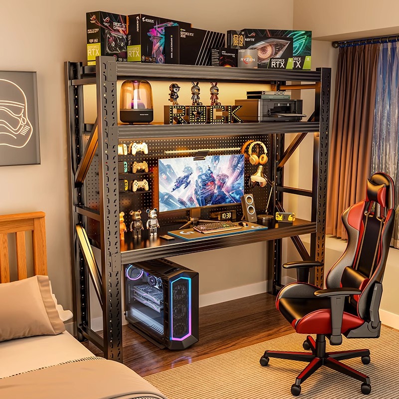 电脑桌台式简易货架电竞桌diy多层收纳架置物架家用书桌储物架子