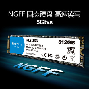 ShuoLe 硕乐SSD固态硬盘SATA M.2 NGFF磁盘 512GB 256GB 128GB