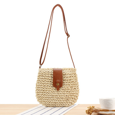 New paper rope woven small bag beach vacation photo crossbod