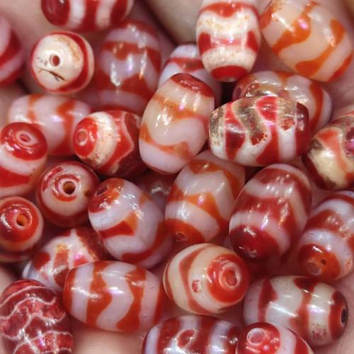 西藏天然玛瑙红肉天珠红玛瑙天珠男女项链吊坠手链diy隔珠配饰