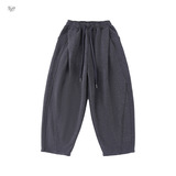 女童加绒弯刀裤2025年秋冬新款休闲纯色阔腿长裤中大童香蕉裤卫裤，童装裤子，祺儿童装