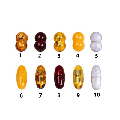 天然防过敏粉压血珀花珀蜜蜡扣琥珀碧玺石榴石饰品铜质螺纹接头