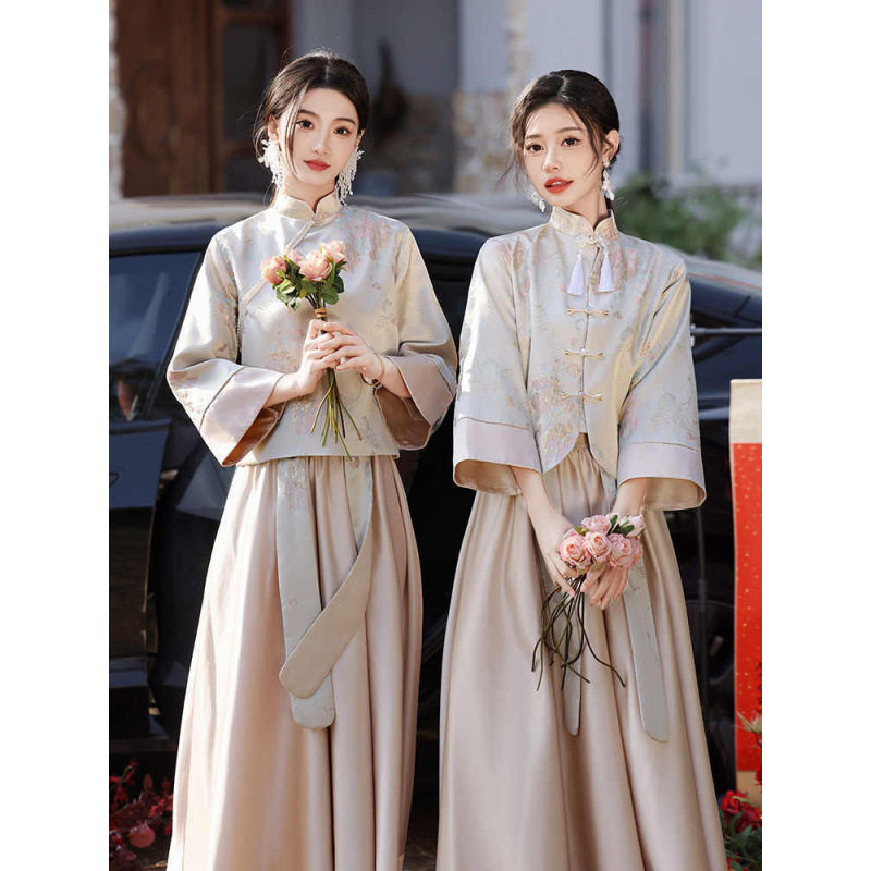 中式伴娘服女2026新款小众婚礼姐妹团马面裙礼服套装夏季平时可穿