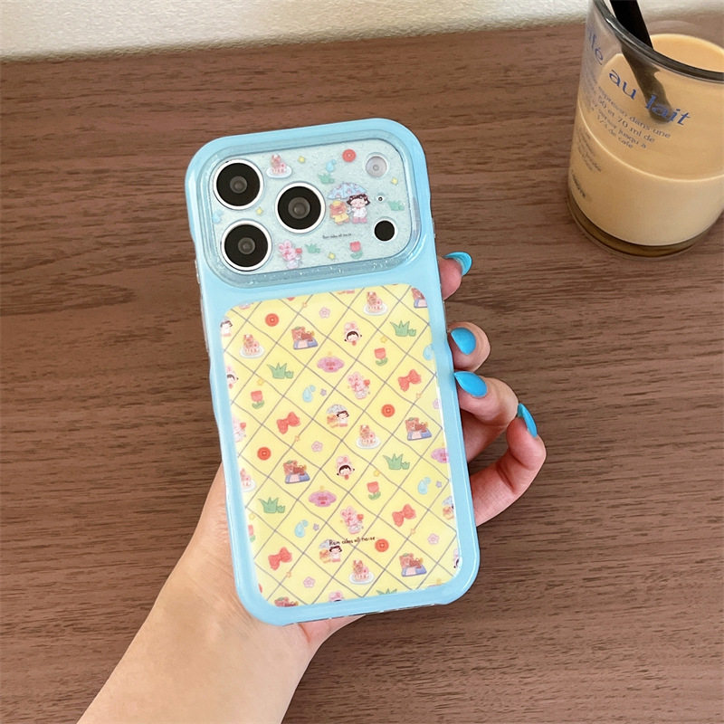 可爱菱格小熊兔子女孩iPhone17