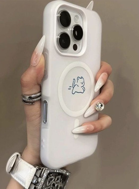 TAN｜奔跑小猫果冻三合一磁吸手机壳苹果17promax磁吸手机壳适用于iPhone17air手机壳