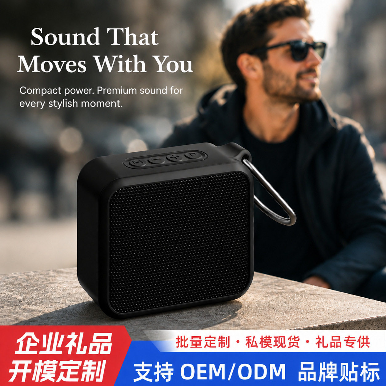 户外防水蓝牙音箱徒步登山扣小音响旅行便携小型智能音响礼品