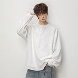 春季款老钱风竖条肌理透气休闲立领衬衣外套OC8024-P39控68，男装衬衫，电商A362