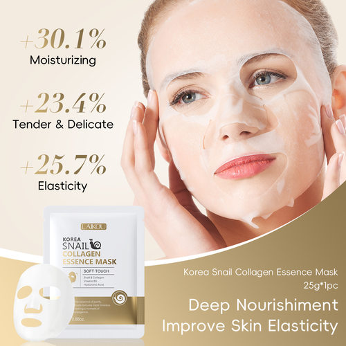 KOREA SNAIL COLLAGEN ESSENCE MASK LAIKOU莱蔻韩国蜗牛蛋白面膜