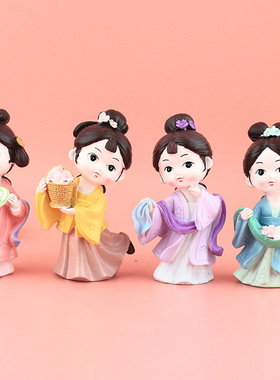 创意礼品中国古风少女心摆件格格汉服女孩装饰品桌面摆设女生礼物