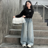 纱裙屁帘+牛仔裤