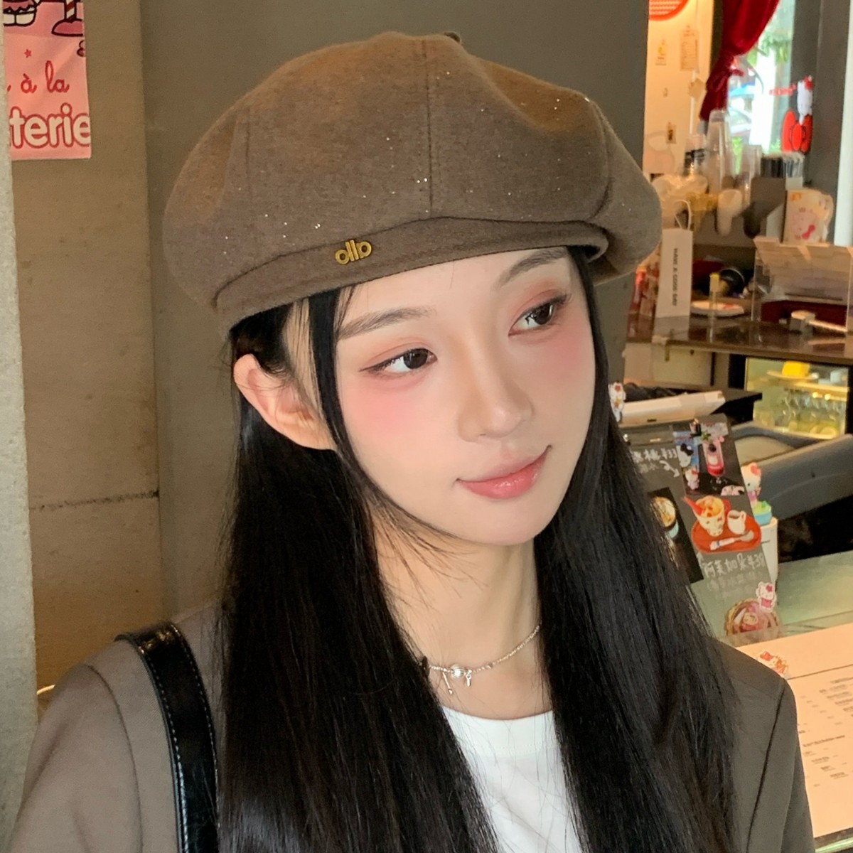 贝雷帽女秋冬款南瓜帽2025新款显脸小韩系画家帽时尚百搭八角帽潮