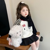 女童加绒卫衣秋冬2025新款卡通洋气儿童打底衫韩版女冬装上衣P61，童装卫衣/绒衫，祺妙童装