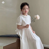 女童连衣裙2025新款夏季儿童甜美级洋气公主裙大童夏天时髦裙子，童装连衣裙，祺儿童装