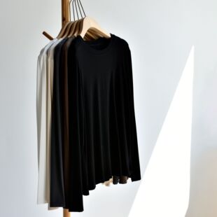 棉套头T恤上衣 圆领百搭外穿圆领打底衫 2025秋冬新款 优可丝棉长袖