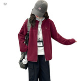 女童加绒加厚外套2025年秋冬新款保暖校服神器中大童休闲棉服冬装，童装外套，祺儿童装