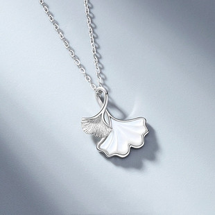轻奢百搭河南钻石柘城钻石小众设计人造钻石三生有幸贝壳项链简约