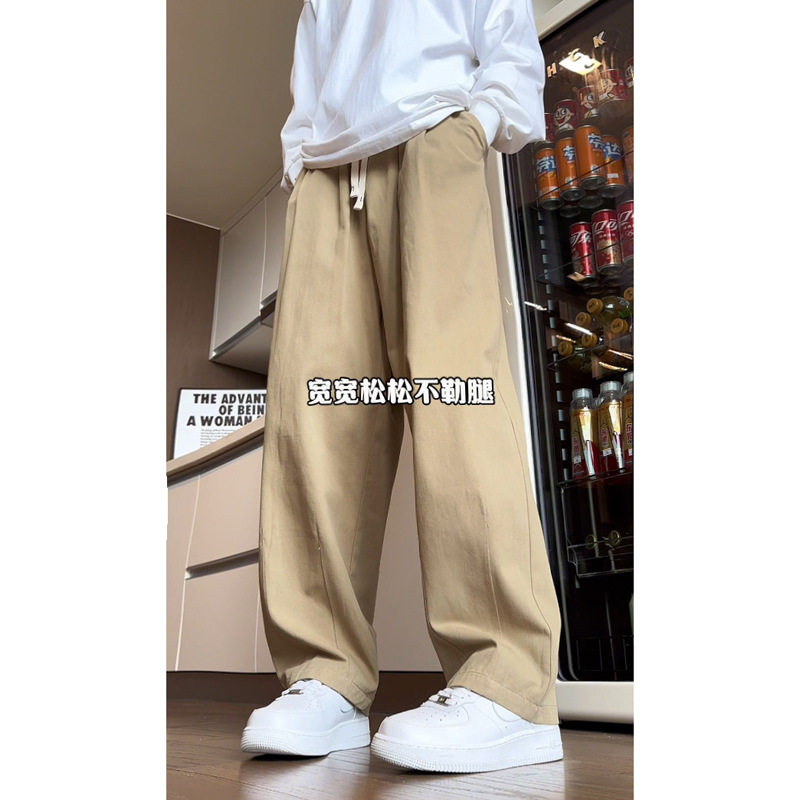 宽松休闲裤秋冬新款纯色日系打褶皱设计长裤K2148-P45控68，男装休闲裤，电商A362