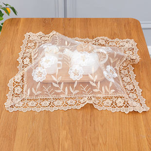 茶几布盖茶具的盖巾小布艺防尘遮挡布盖欧式方巾小茶盘防尘巾