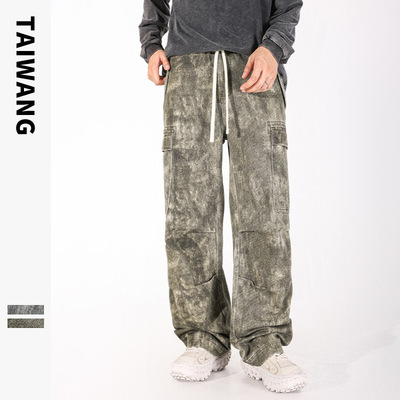 泰王装丨2025美式复古伞兵裤秋冬废土风工装宽松多袋裤士长裤