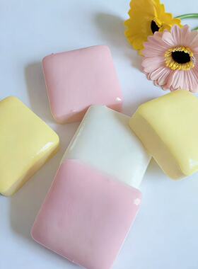 湿软手感仿真吐司粘粘土司pu软慢黏慢回弹食物Squish食玩橱柜摆件