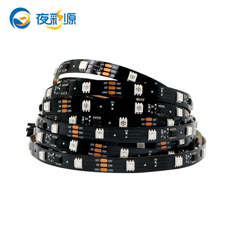 WS2811幻彩灯带5050rgb灯珠12V软灯条外置IC条形柔性户外防水灯条