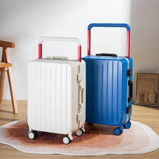 宽拉杆26寸行李箱箱大容量旅行箱静音万向轮20寸登机拉 新品 铝框款