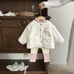 婴儿衣服外套秋冬季女深秋加厚可爱套装一岁婴幼儿冬款两件套