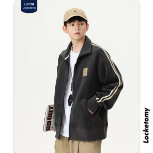 条纹重磅 外套运动上衣8 拉链开衫 卫衣 108每天14点发 立领 男装