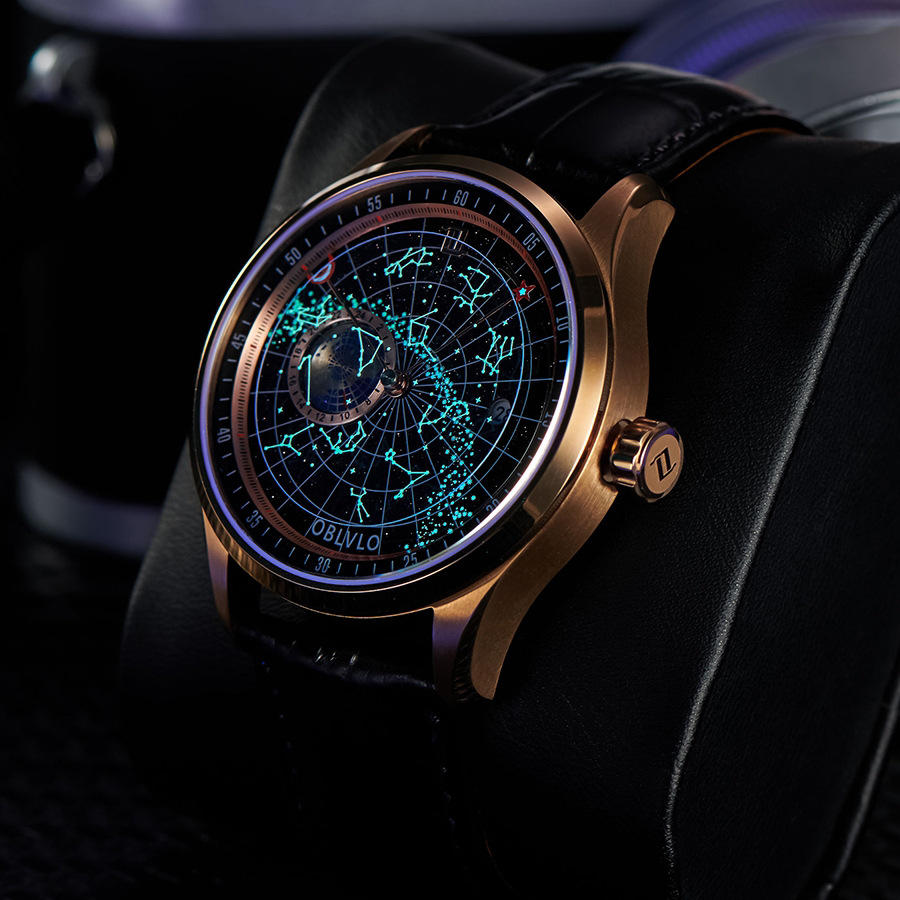 OBLVLO Men's Automatic Watch 欧罗士自动机械表星空手表