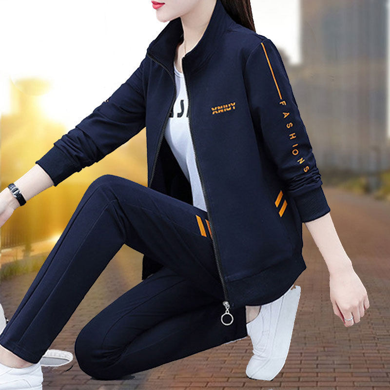 休闲运动套装女春秋季2025新时尚套装