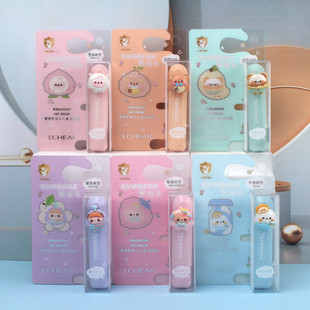 蕾琪 果倍乐儿童蜜桃草莓牛奶润唇膏 补水保湿滋润润唇膏 E653